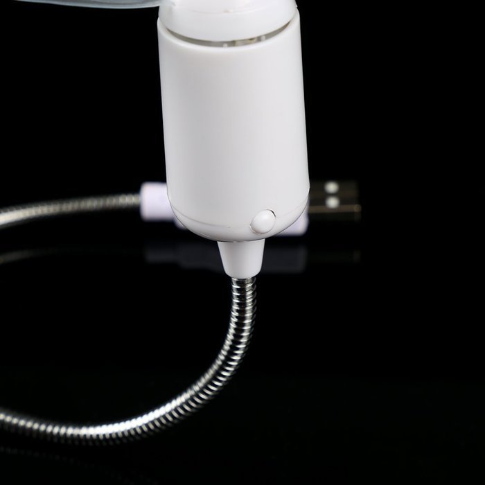 Honeyall Mini Portable Flexible Colorful LED Light USB Fan for Desktop Computer Notebook PC 5LED