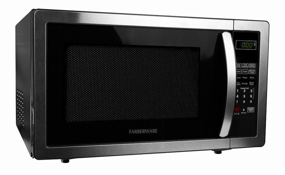 Farberware FMWO11AHTBKB Classic 1000W Microwave Oven, 1.1 cu. ft., Stainless Steel