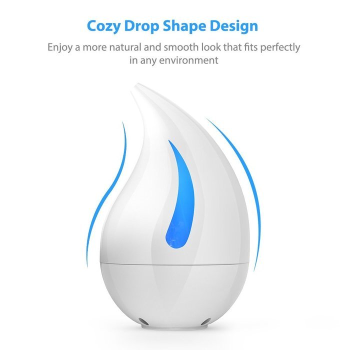 Cool Mist Humidifier, TaoTronics Ultrasonic Air Humidifers with One Touch Control, Low Water Protection, Waterdrop... N4