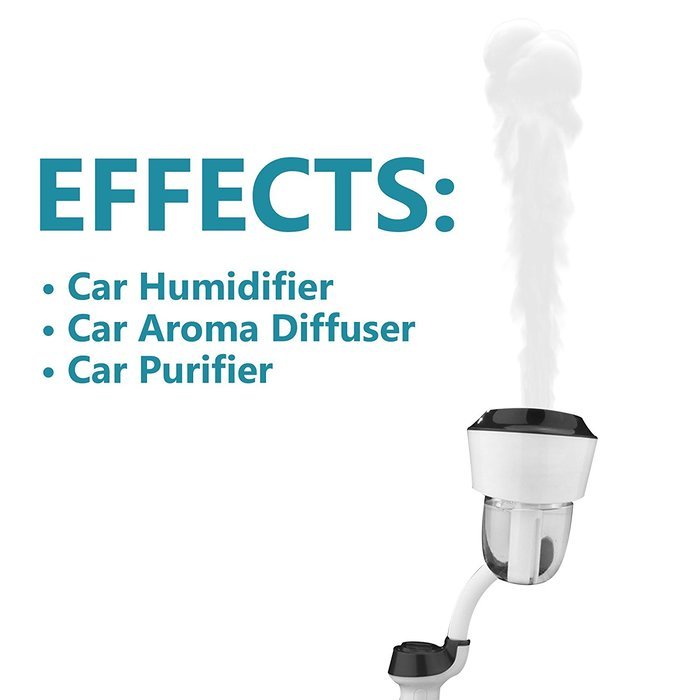 Car Humidifier with Dual USB Charger, Multi-Function Ultrasonic Car Humidifier + Essential Oil Aroma Diffuser... N7