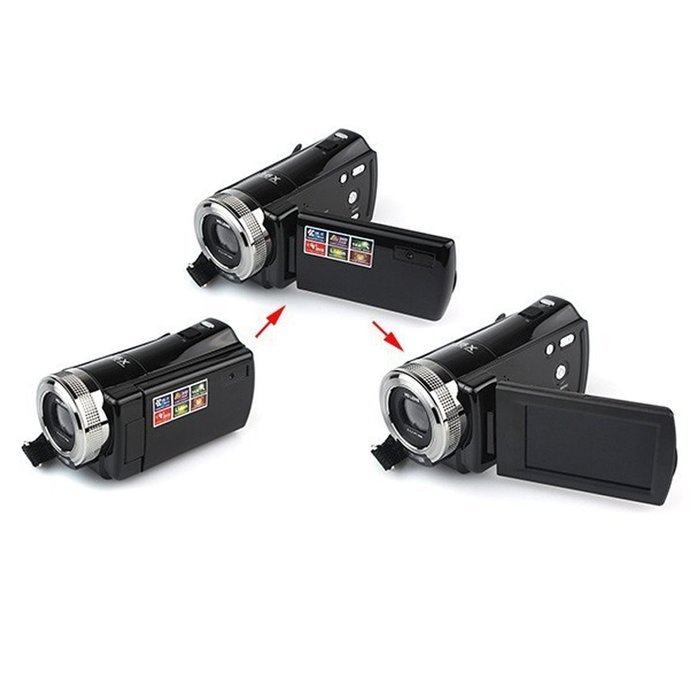 SSstar HDMI 720p 2.7 Inch TFT LCD Rotation Digital Video Camcorder 16.0MP 16X Zoom Camera DV Video Recorder (Black)