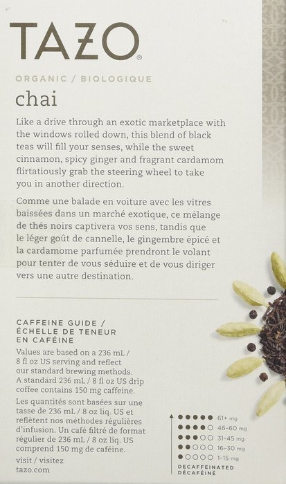 Tazo Tazo Chai Filter Bag Tea, 24-Count Packages (Pack of 6) N11