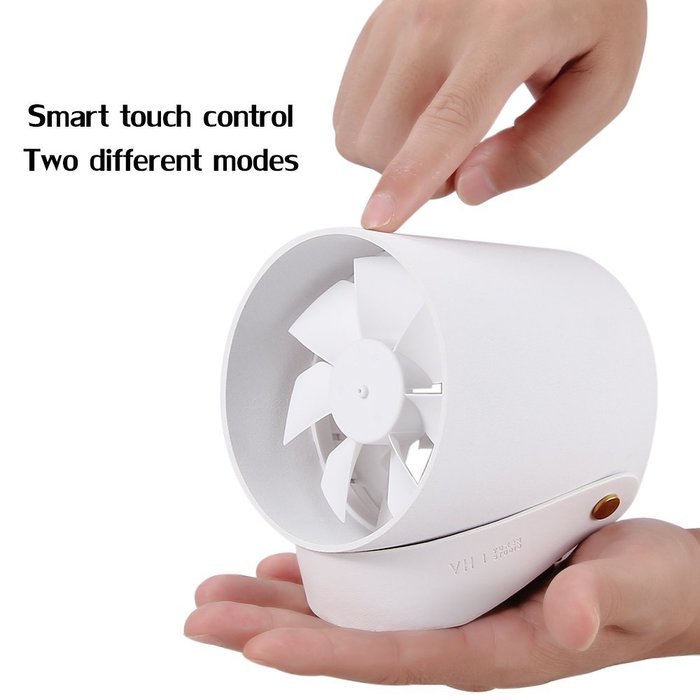 VH Ultra-Quiet USB Powered Portable Desk Fan, Touch Switch with Smart Sensor (Black) N10