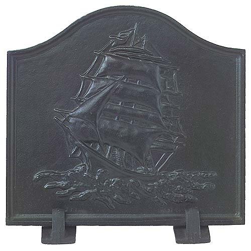 Woodeze 5DA-FB-S2 Cast Iron Fireback - Ship 22 in. H x 24 in. W