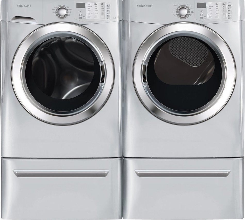 Frigidaire Pair Special-Ultra Stylish, Mega Capacity Laundry System with GAS DRYER, READY STEAM and Matching Pedestals...