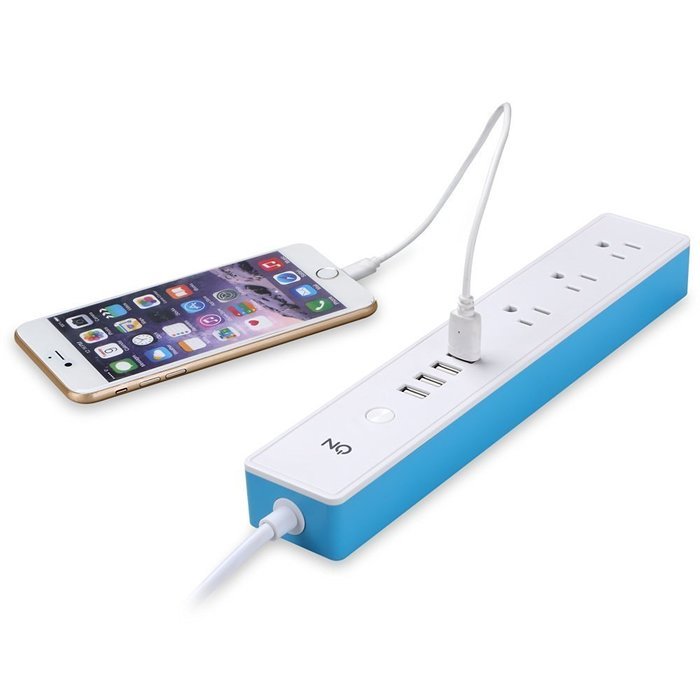 ON 3 AC Outlet Surge Protector Power Strip with 4 USB Charging Station, USB 3.1A Max Output with Level 6 Efficiency... N7