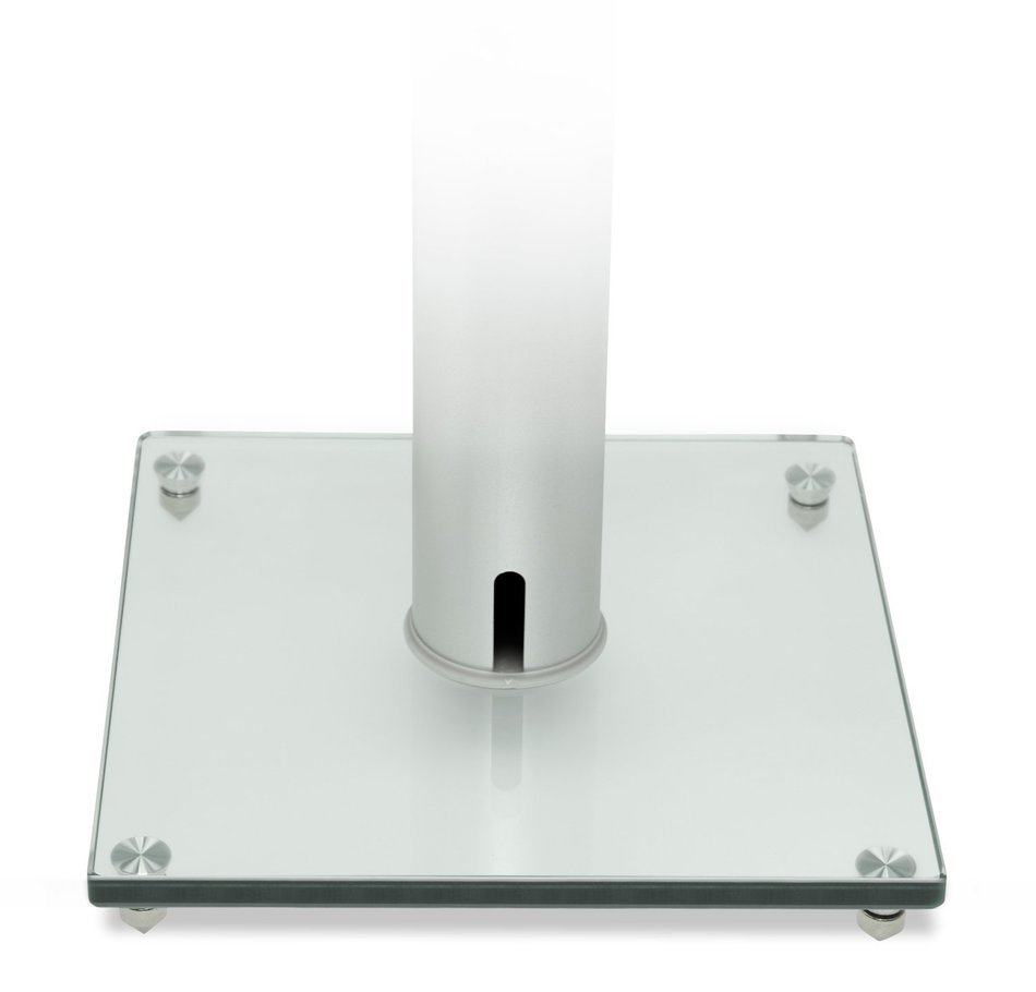 Mount-It! Floor Speaker Stands for Satellite Speakers and Surround Sound (5.1 and 2.1) Systems, Glass and Aluminum... N5