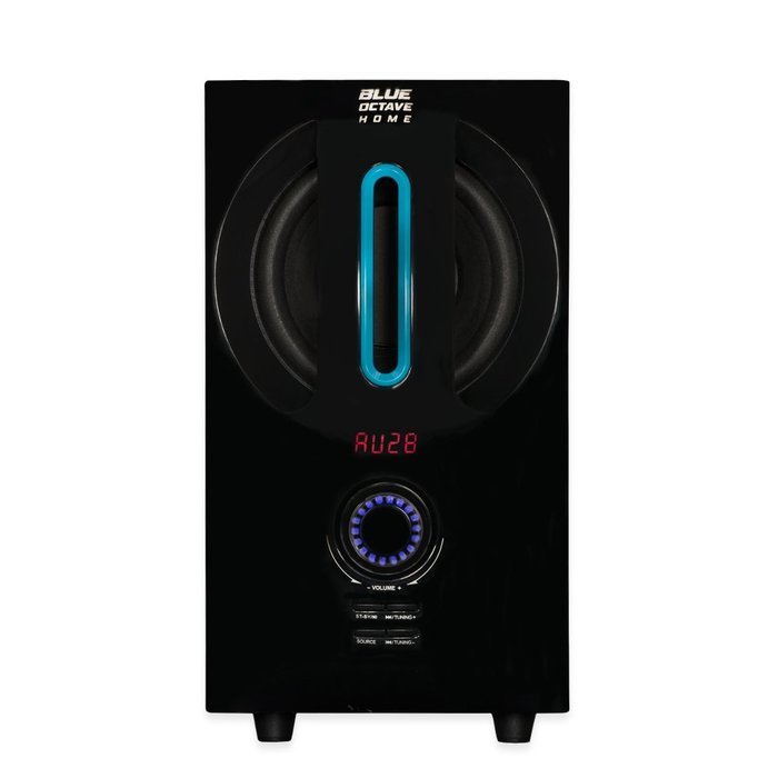 Blue Octave B52 Home Theater Powered 5.1 Bluetooth Speaker System with FM and 4 Extension Cables N3
