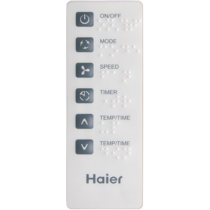 Haier ESA406N 6,000 BTU 115V Window-Mounted Air Conditioner and MagnaClik Remote with Braille N9