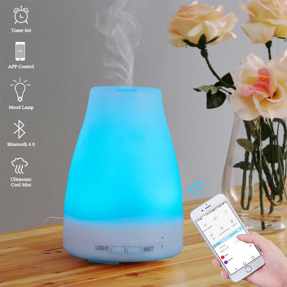 E-Diffuser Smart Aroma Essential Oil Diffuser– Bluetooth App Control ...