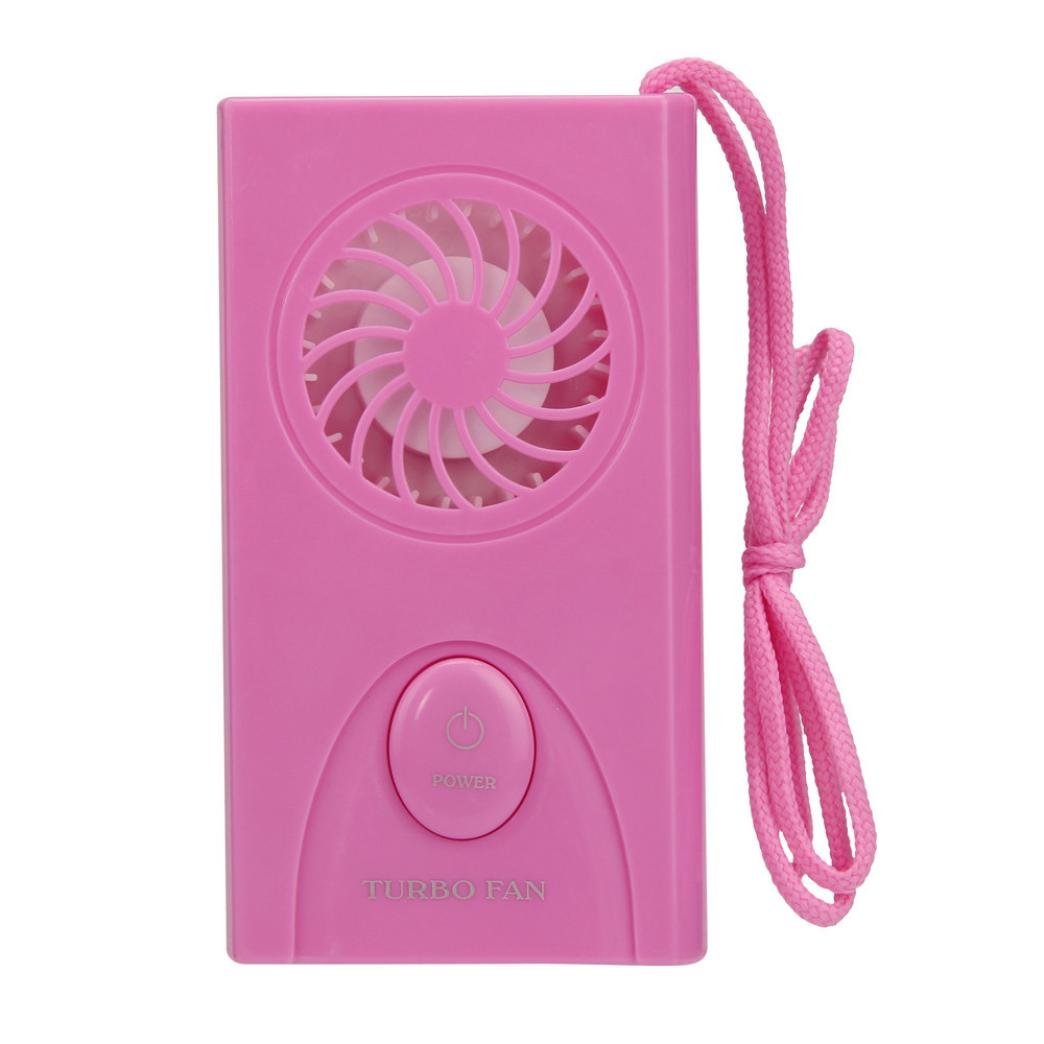 Coper portable handheld mini air conditioner cooler fan battery pink