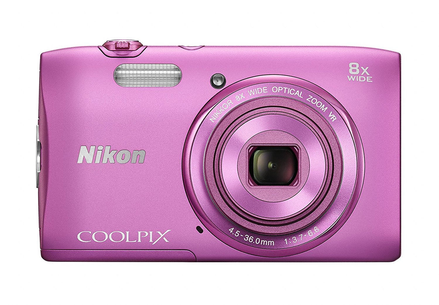 Nikon COOLPIX S3600 20.1 MP Digital Camera with 8x Zoom NIKKOR Lens and ...