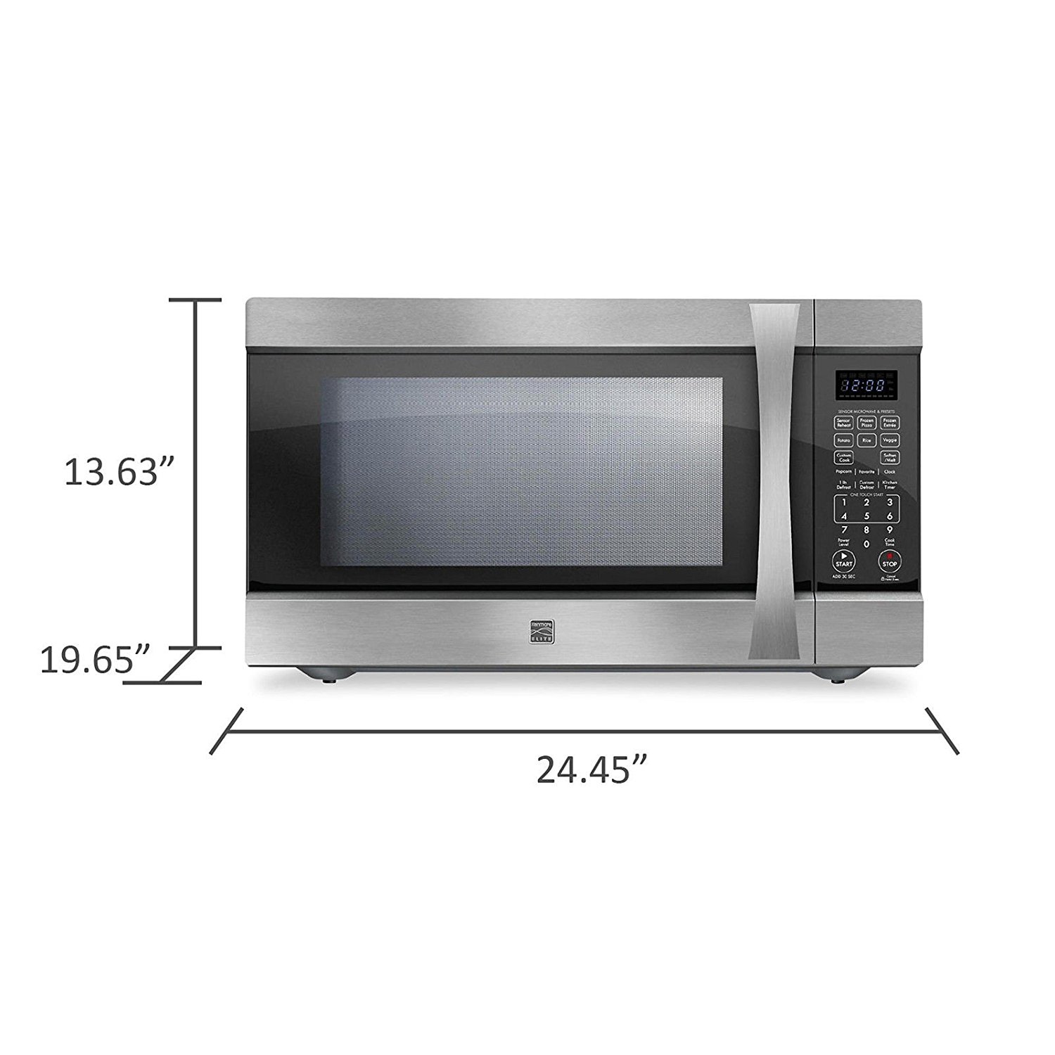 Kenmore Elite 2.2 Cu. Ft. Countertop Microwave W/ Extra-Large Capacity ...