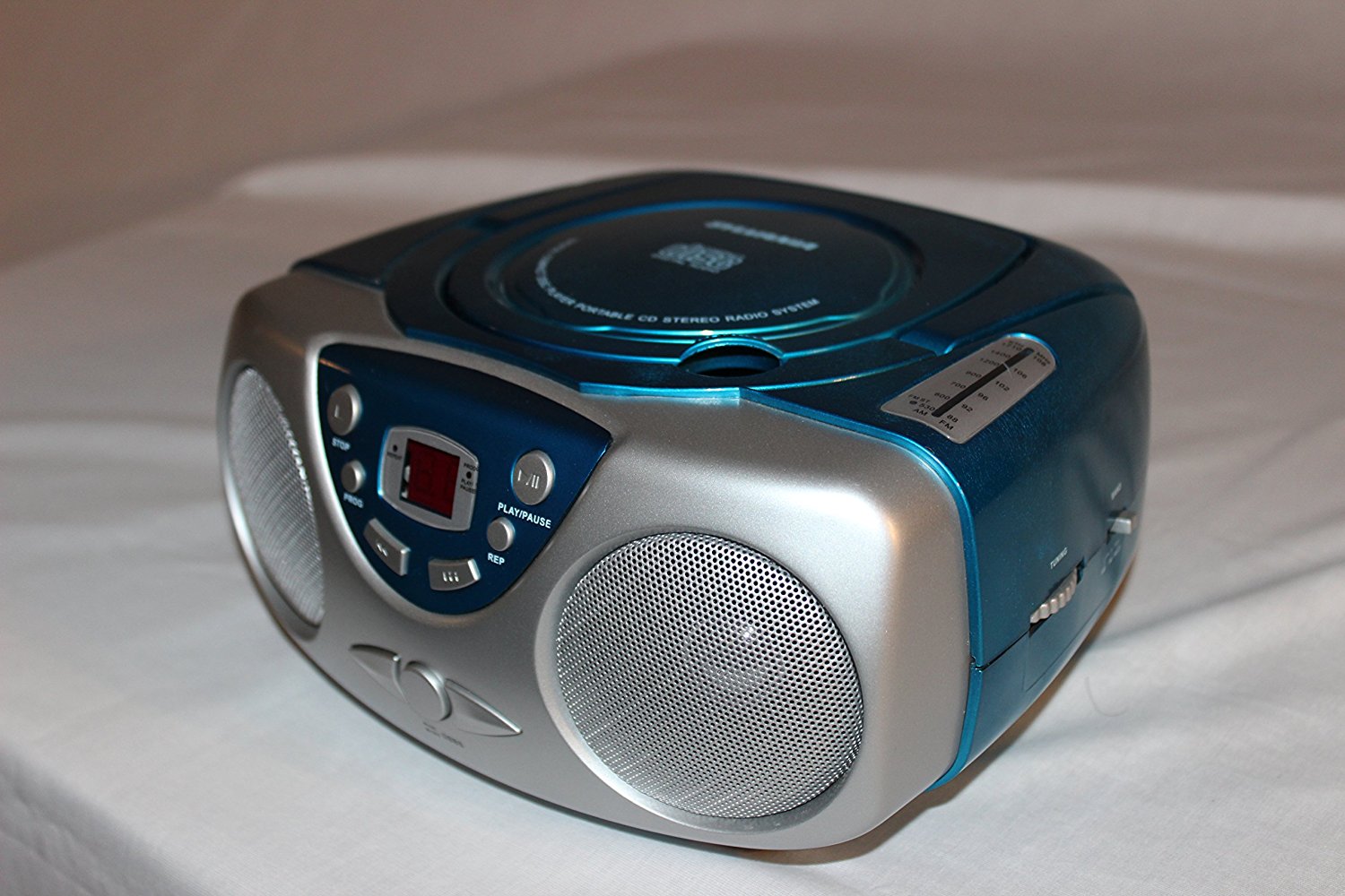 Sylvania Srcd243pl Portable Cd Player With Amfm Radio Boombox Pink Or Blue N6 Free Image Download 6341