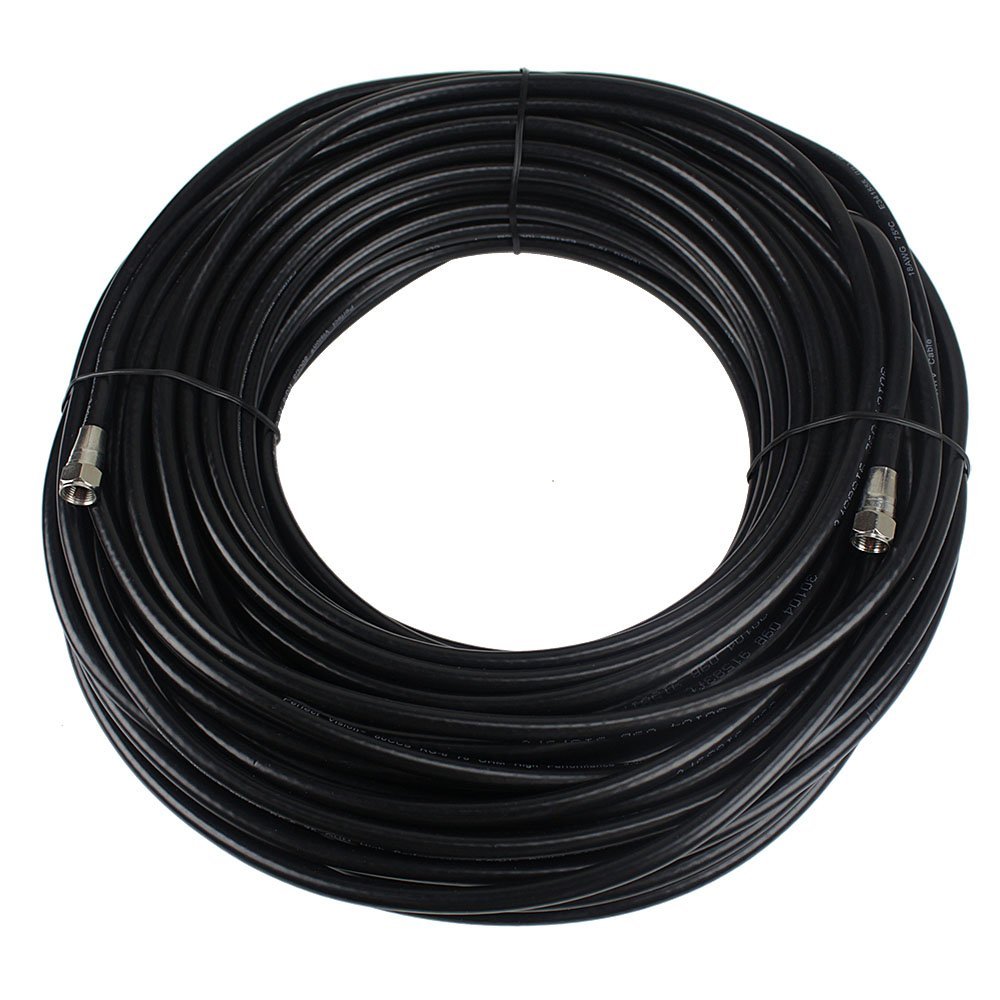 Perfect Vision 036015 100-Feet RG-6 Coaxial Cable with Ends, Black free ...