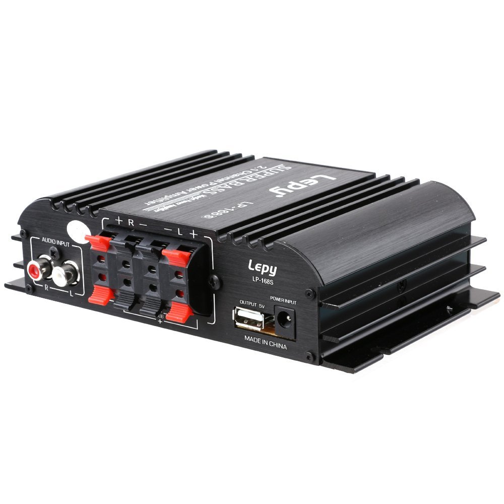 Lyws Hi-fi Audio Stereo 2.1 Channel Power Amplifier 40w X2 + 68w X 1rms 