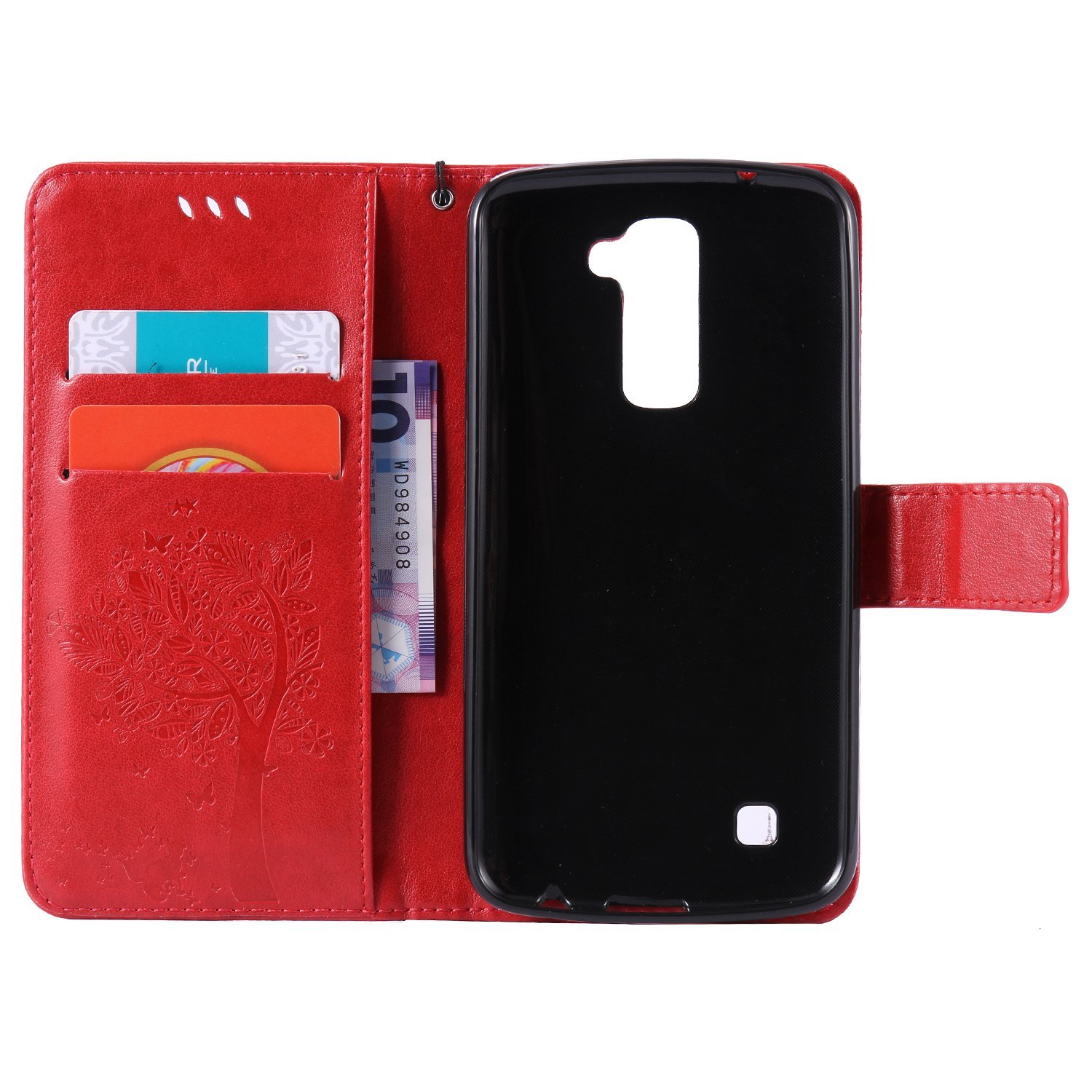 Lg K10 Case, Lg K10 Wallet Case,phezen Cute Bear Don't Touch My Phone 