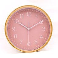 Wall clock solid wood modern brief horologe quieten rustic clock quartz clock 8-inches