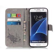 Samsung Galaxy S7 Edge Case, UNEXTATI Wallet Case for Samsung Galaxy S7 Edge, PU Leather Case with Wrist strap... N188