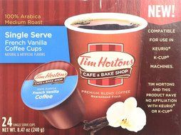 Tim Hortons French Vanilla Coffee 72 Count N3
