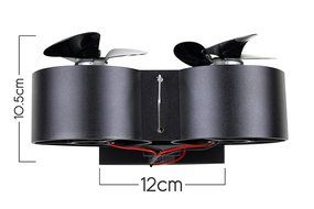 Twin Blade Heat Powered Stove Fan - 260CFM Output - Low Profile Deisgn N7