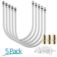 RG-6 | 25 Ft | Black | 2 Pack | UL CL2 Certified Cable Quad Shielded Coaxial Cable For Satellite TV &amp; High Speed... N8