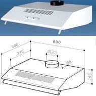 220-240 Volt / 50 Hz, Multistar MUC30HDWW-COM Range Hood , FOR OVERSEAS USE ONLY, WILL NOT WORK IN THE US