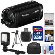 Panasonic HC-W580 Twin Wi-Fi HD Video Camera Camcorder with 32GB Card + Case + Tripod + LED Light + Reader + Kit