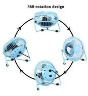 Alytimes 6 Inch Mini USB Fan With Aluminium Blades, 360 Degree Rotatable Small Table Fan with 3 Anti-vibration... N6