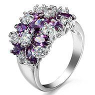 Noble Jewelry Fashion 925 silver Amethyst wedding ring for women size6-10 (8)