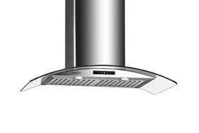 Ancona GCC430 Wall-Mounted Glass Canopy Style Convertible Range Hood, 30-Inch, Stainless Steel