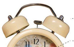 Surborder Shop Creative Twin Bell Analog Alarm Clock Battery Operated - Loud Alarm Clock 3&quot; Beige N7