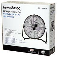 HOMEBASIX LF-20 High Velocity Floor Fan, 20-Inch, Black N7