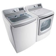 LG Power Pair Special-Mega HE Top Load Laundry System with GAS Dryer (WT7700HWA +DLGX7701WE)Pure White ColorGAS... N3