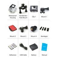Axess&nbsp; CS3601-BK Sports Action Camera DVR Recorder 720P, Up to 5MP, 140 degree HD Wide-angle with Water Proof... N3