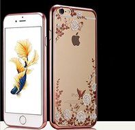 iPhone 7 Case,Inspirationc [Secret Garden] Rose Gold and White PC Plating Clear Shiny Cover Series for Apple iPhone... N28