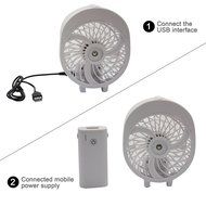 3 Speeds Mini USB Rechargeable Desktop Water Misting Cooling Fan wih 4000mAh Power Bank N5