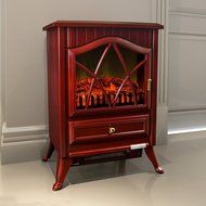 FIREBIRD 16" European Style Freestand Modern Electric Fireplace Heater Stove FB-P2D81-RED N4