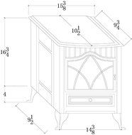 FIREBIRD 16" European Style Freestand Modern Electric Fireplace Heater Stove FB-P2D81-RED N5