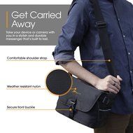 Large Camera Bag, rooCASE DSLR Camera Shoulder Case Bag