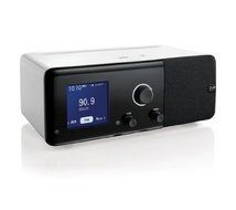 The Cue Radio Model r1 iPod iPhone Dock with Model s1 Satellite Speaker (white)