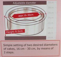 Tifan Stainless Steel Cake Mousse Mould Cake Bakeware Adjustable Setting Ring