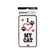 Bulk Buys I Love My Cat Phone Stones Stickers (Set of 72)
