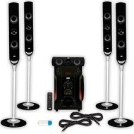 Acoustic Audio AAT1000 Tower 5.1 Speaker System with USB Bluetooth and 2 Extension Cables