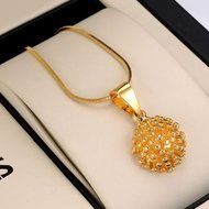 18K Yellow Gold Filled NEW Pendant Necklace 18&quot;Link GF Fashion Jewelry