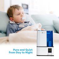 Cool Mist Humidifier with LED Display, TaoTronics Ultrasonic Air Humidifers with No Noise, 4L Large Capacity,... N9