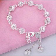 925 Sterling Silver Charm Bracelets Friendship Bracelets Bangle Gold Bracelets N2