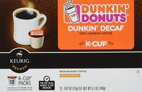 Dunkin Donuts K-cups Decaf - Box of 12 Kcups for Use in Keurig Coffee Brewers 5.1oz