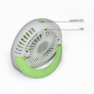 GaGa MILANO 5-inch Mini Quietness Desktop Fan Hand Hold And Support 3 Speed Cool Fan with USB Charge for Home... N22