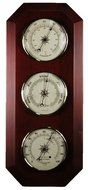 17" Thermometer-Barometer-Hygrometer - Cherry - 0-3,000ft